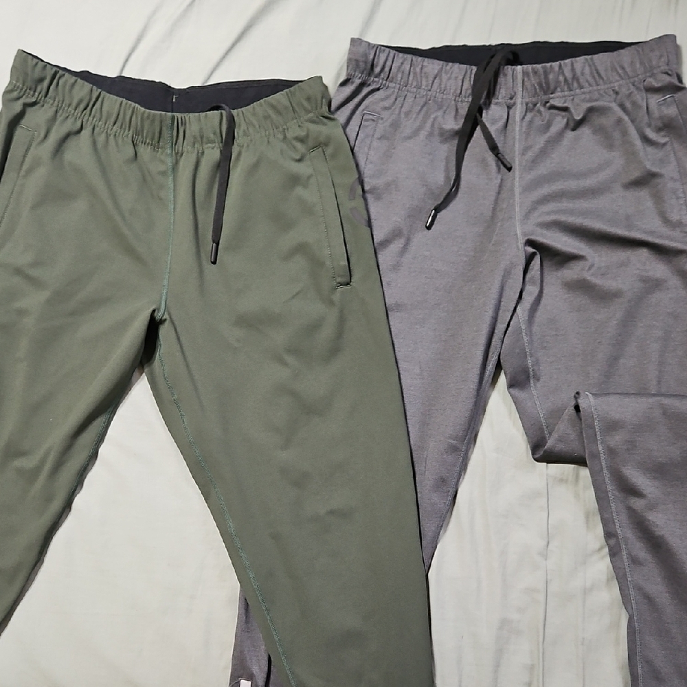 Men's Green and Gray Pants